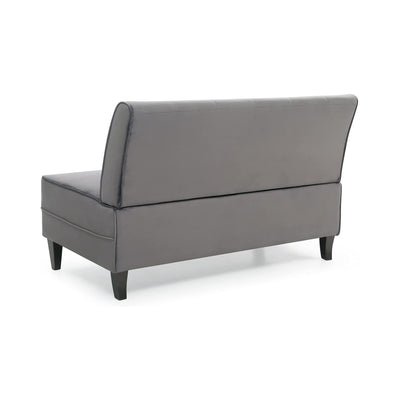 Glory Furniture Benedict 2 Person Settee Living Room Furniture Love Seat, Gray