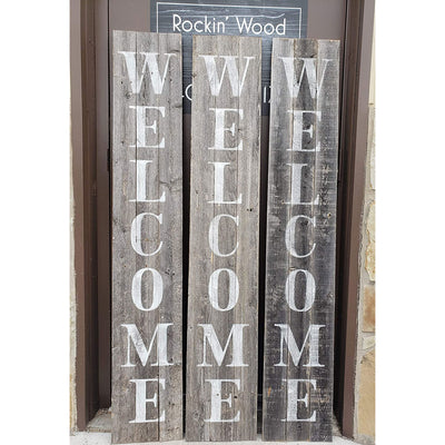 Rockin' Wood Welcome Sign 5' Rustic Farm House Style for Door/Porch (Open Box) - VMInnovations