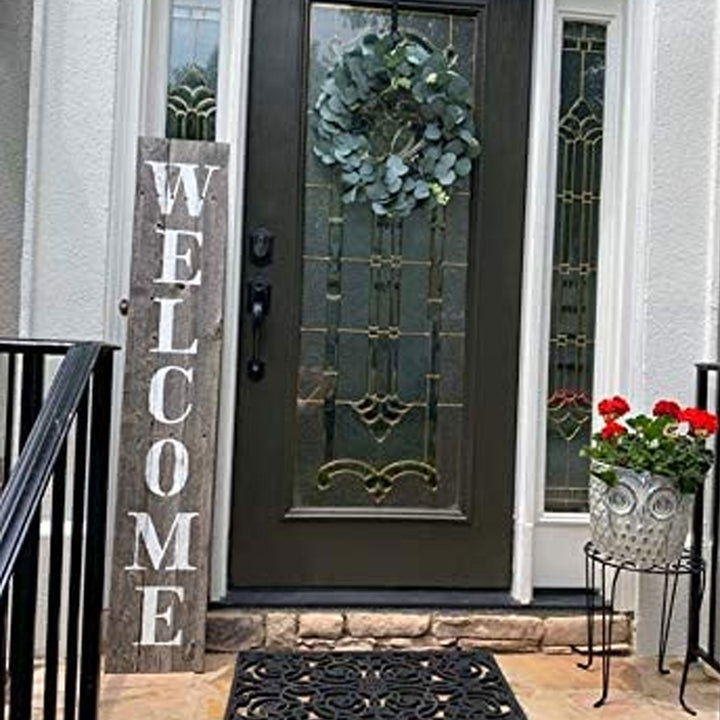 Rockin' Wood Welcome Sign 5' Rustic Farm House Style for Door/Porch (Open Box)