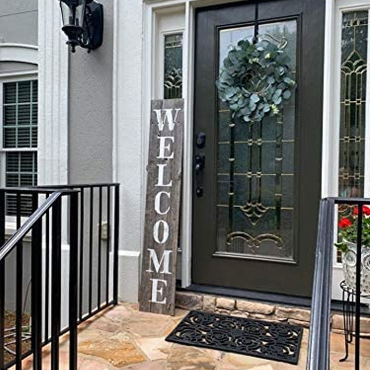 Rockin' Wood Welcome Sign 5' Rustic Farm House Style for Door/Porch (Open Box)