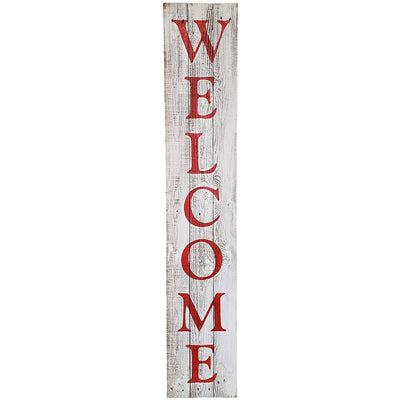 Rockin' Wood Welcome Sign 5' Vertical Rustic Farm House Style for Door or Porch