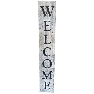 Rockin' Wood Welcome Sign 5' Vertical Rustic Farm House Style for Porch (Used)