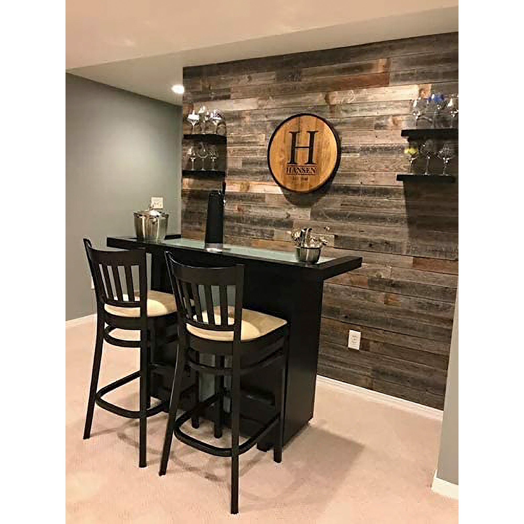 Rockin' Wood Self Adhesive Reclaimed Barn Wood Paneling, Natural (Open Box)