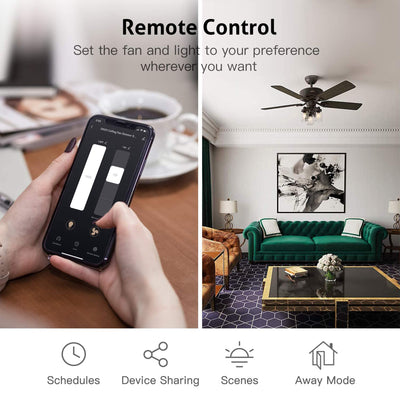Treatlife Smart Ceiling Fan Switch, 2.4G Wifi, 1.5A Load, White (For Parts)