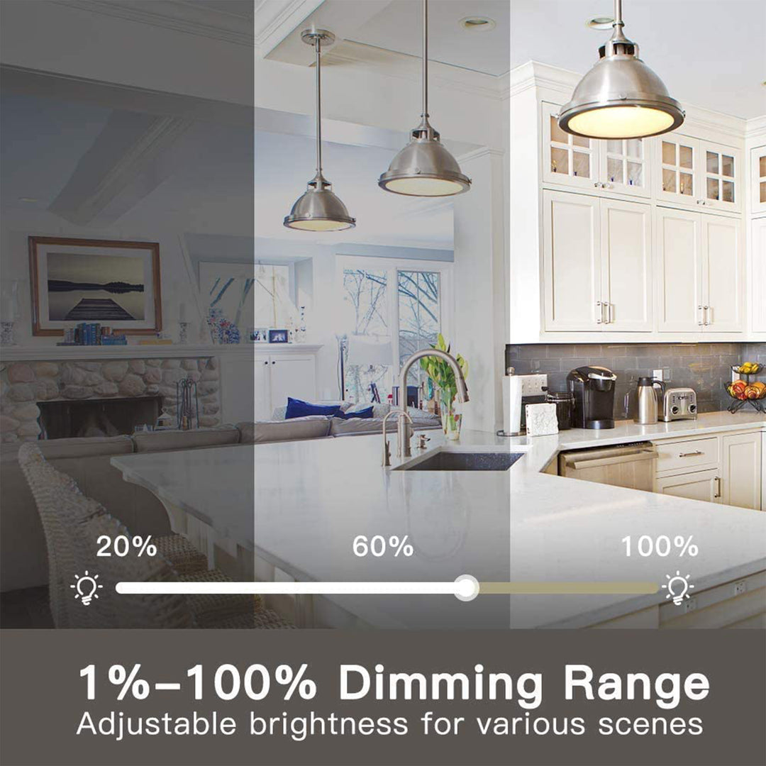 Treatlife Smart Dimmer Single Pole Wall Switch, 400W, White, 4 Pack (Open Box)