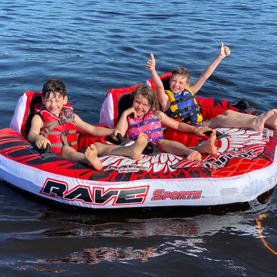 Warrior 3 Inflatable Towable Tube for Boating, 3 Riders, 510Lbs Max (Used)