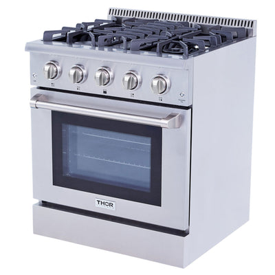 Thor Kitchen 30" Professional 4 Burner Gas Range Kitchen Oven, Stainless Steel