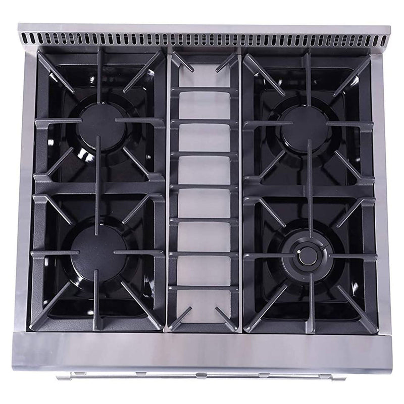 Thor Kitchen 30" Professional 4 Burner Gas Range Kitchen Oven, Stainless Steel - VMInnovations