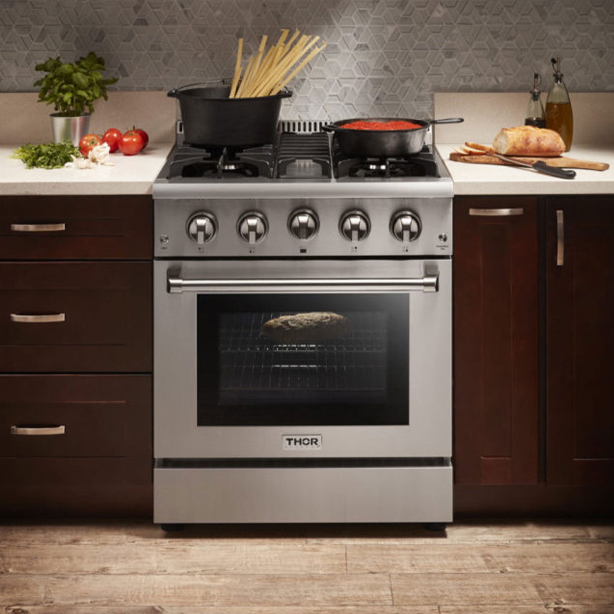 Thor Kitchen 30" Professional 4 Burner Gas Range Kitchen Oven, Stainless Steel