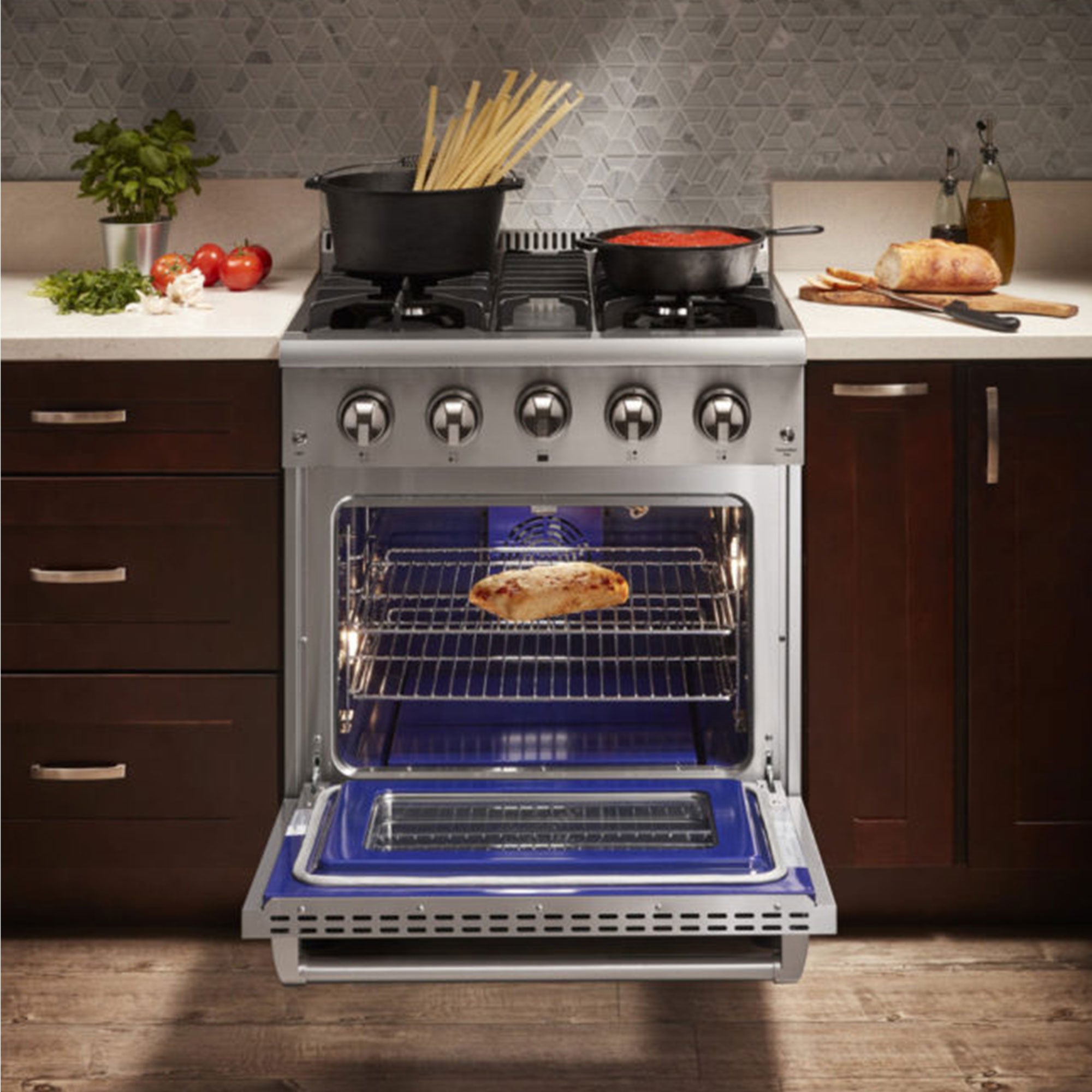 Thor Kitchen 30" Professional 4 Burner Gas Range Kitchen Oven, Stainless Steel