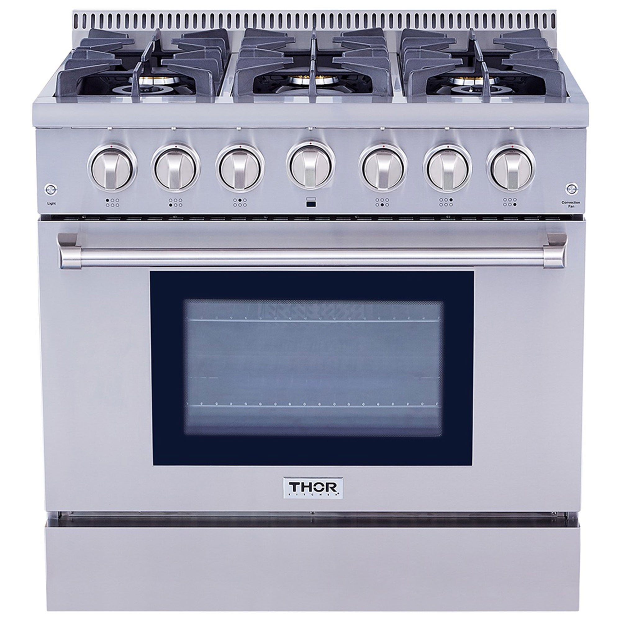 Thor Kitchen 36" Professional 6 Burner Gas Range Kitchen Oven, Stainless Steel