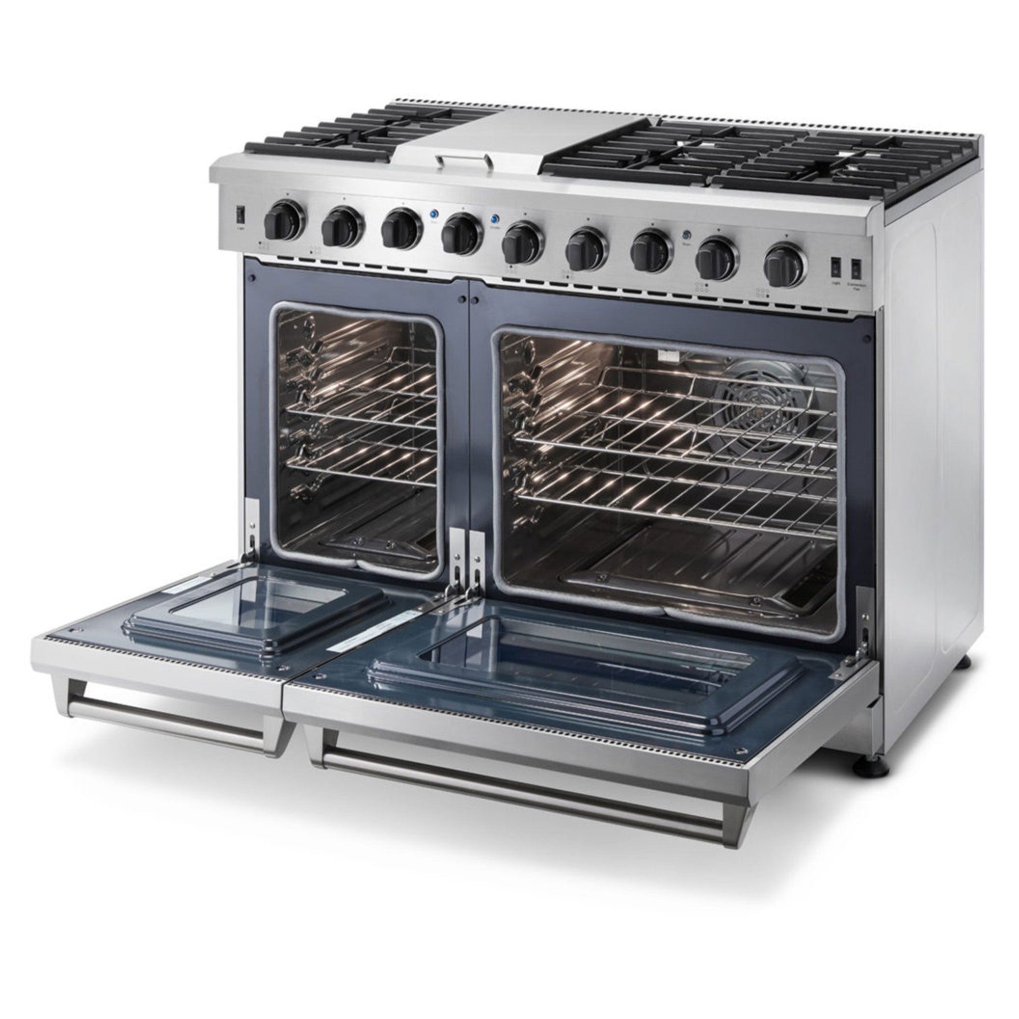 Thor Kitchen 48" Professional 6 Burner Gas Range Double Oven, Stainless Steel