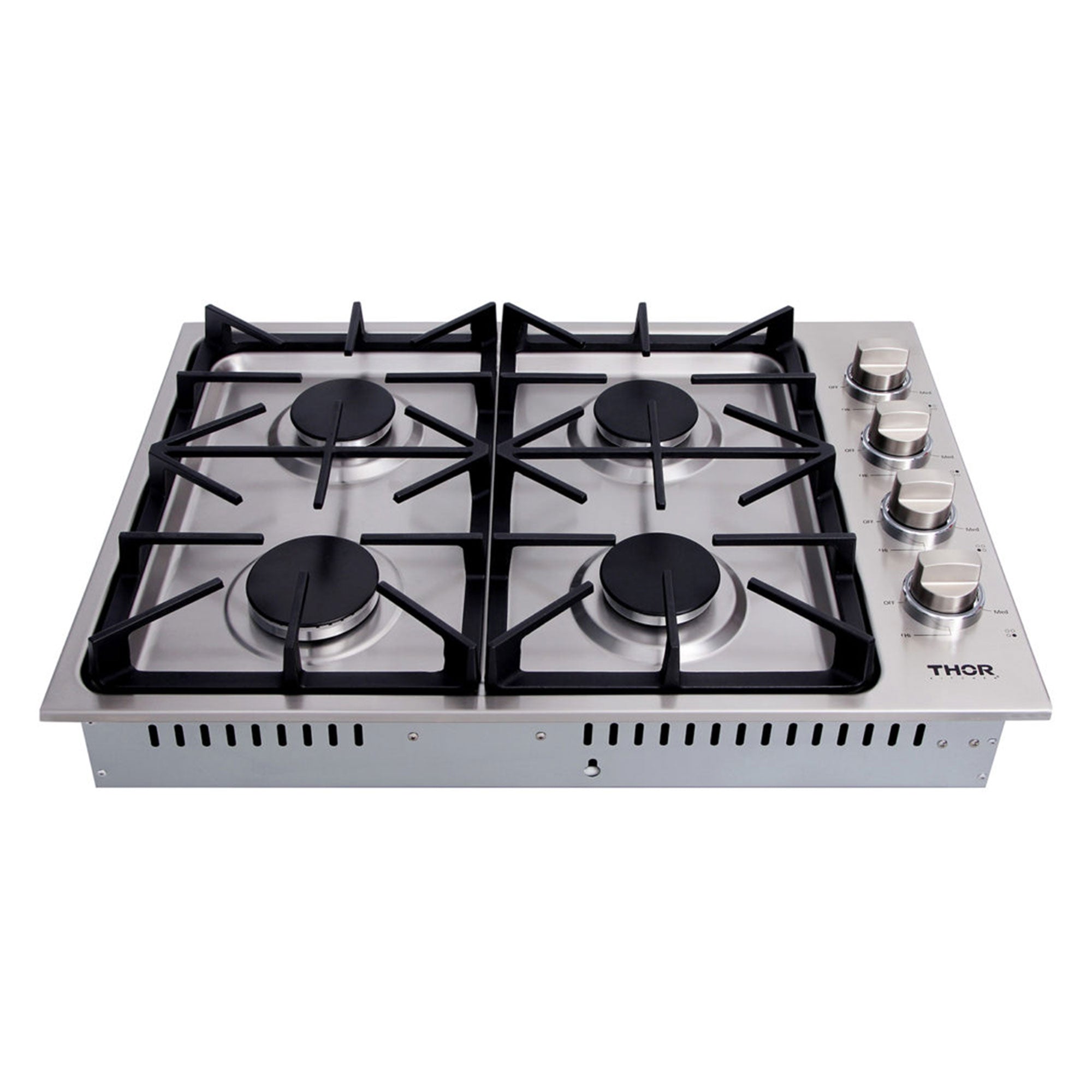 Thor Kitchen 30 Inch Professional 4 Burner Drop In Gas Cooktop, Stainless Steel