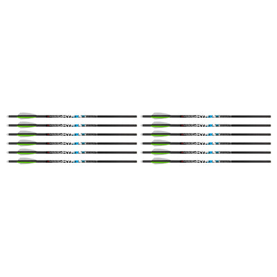 Killer Instinct MSCKI-1065-6 HYPR Lite 20" Carbon Crossbow Bolts, 6 Ct (2 Pack) - VMInnovations