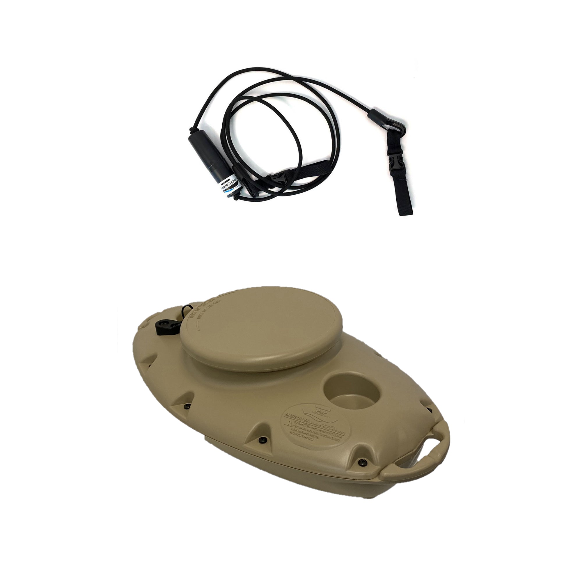 CreekKooler 15 Quart Floating Beverage Portable Pup Cooler with 8 Foot Tow Rope - VMInnovations
