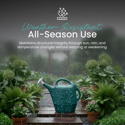 Union Products 63065 Indoor Outdoor 2 Gallon Plastic Plant Watering Can, Green