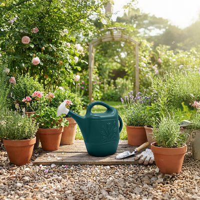 Union Products 63065 Indoor Outdoor 2 Gallon Plastic Plant Watering Can, Green
