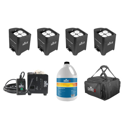 Chauvet DJ Hurricane Fog Machine w/ Gear Bag, 1 Gallon Haze Liquid, & LED Lights