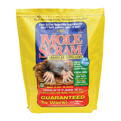 EPIC Mole Scram Organic All Natural Repellent Bundle with 10 Lb Bag & 4.5 Lb Tub
