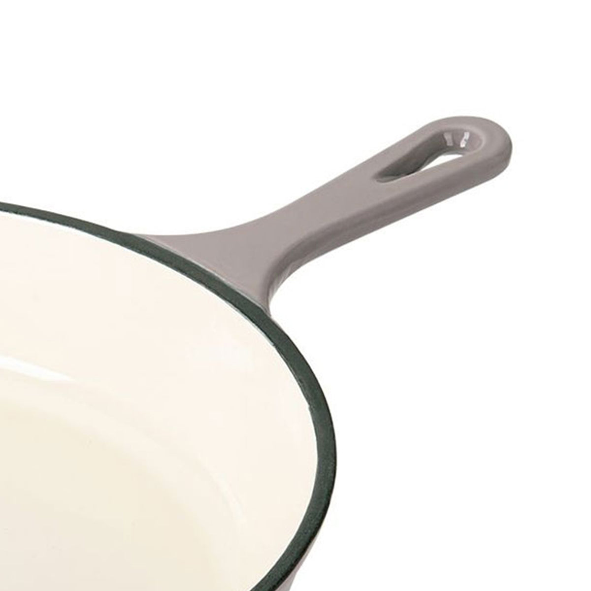 Hamilton Beach Enameled Coated Cast Iron Frying Pan Skillet, Gray (Set of 3)