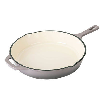 Hamilton Beach Enameled Coated Cast Iron Frying Pan Skillet, Gray (Set of 3) - VMInnovations
