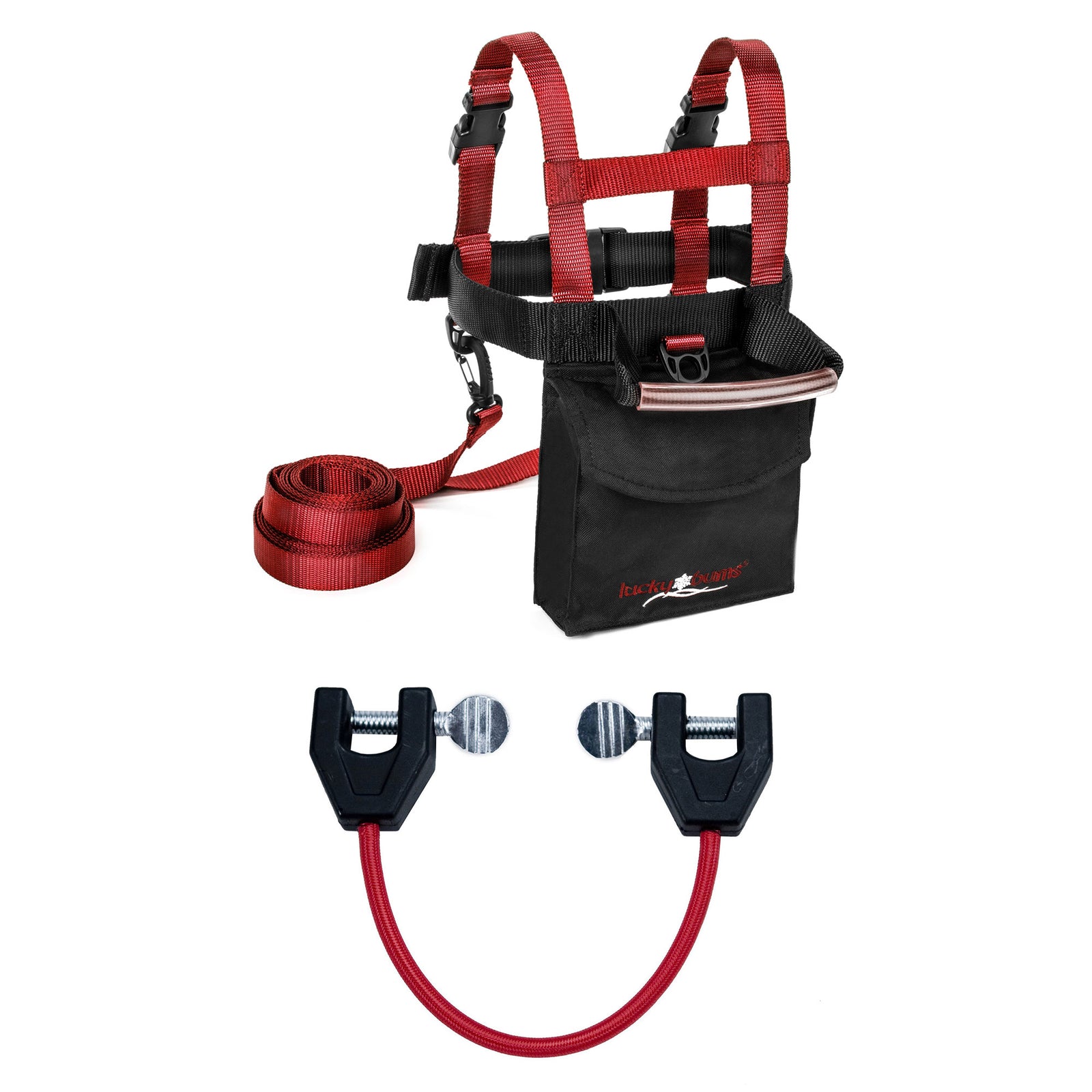 Lucky Bums Kids Ski Harness with Grip N Guide Handle & Bungee Cord Training Kit - VMInnovations