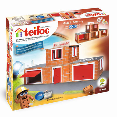 Teifoc Mini Brick Fire House Building Toy and Brick and Mortar Building Kids Set