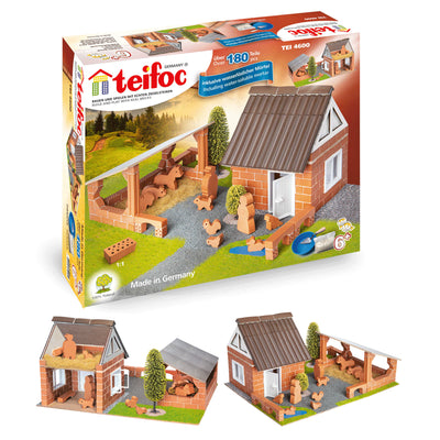 Teifoc 180+ Piece Mini Farm Brick & Mortar Toy Set for Educational STEM Play