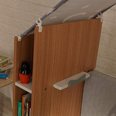 KidKraft Little Dreamer Deluxe Reading Nook Children's Bookcase, Seat, & Canopy