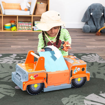 KidKraft Safari 2 In 1 Ride and Play with EZ Kraft 9 Piece Assembly, Kids 3 to 5 - VMInnovations