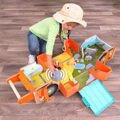KidKraft Safari 2 In 1 Ride and Play with EZ Kraft 9 Piece Assembly, Kids 3 to 5 - VMInnovations