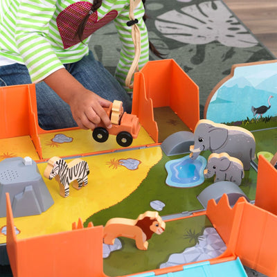 KidKraft Safari 2 In 1 Ride and Play with EZ Kraft 9 Piece Assembly, Kids 3 to 5 - VMInnovations