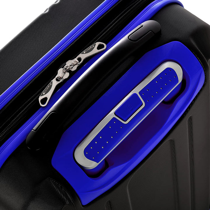 Olympia Apache II 4 Wheel Spinner Luggage Suitcase 3 Piece Set, Blue (Open Box)