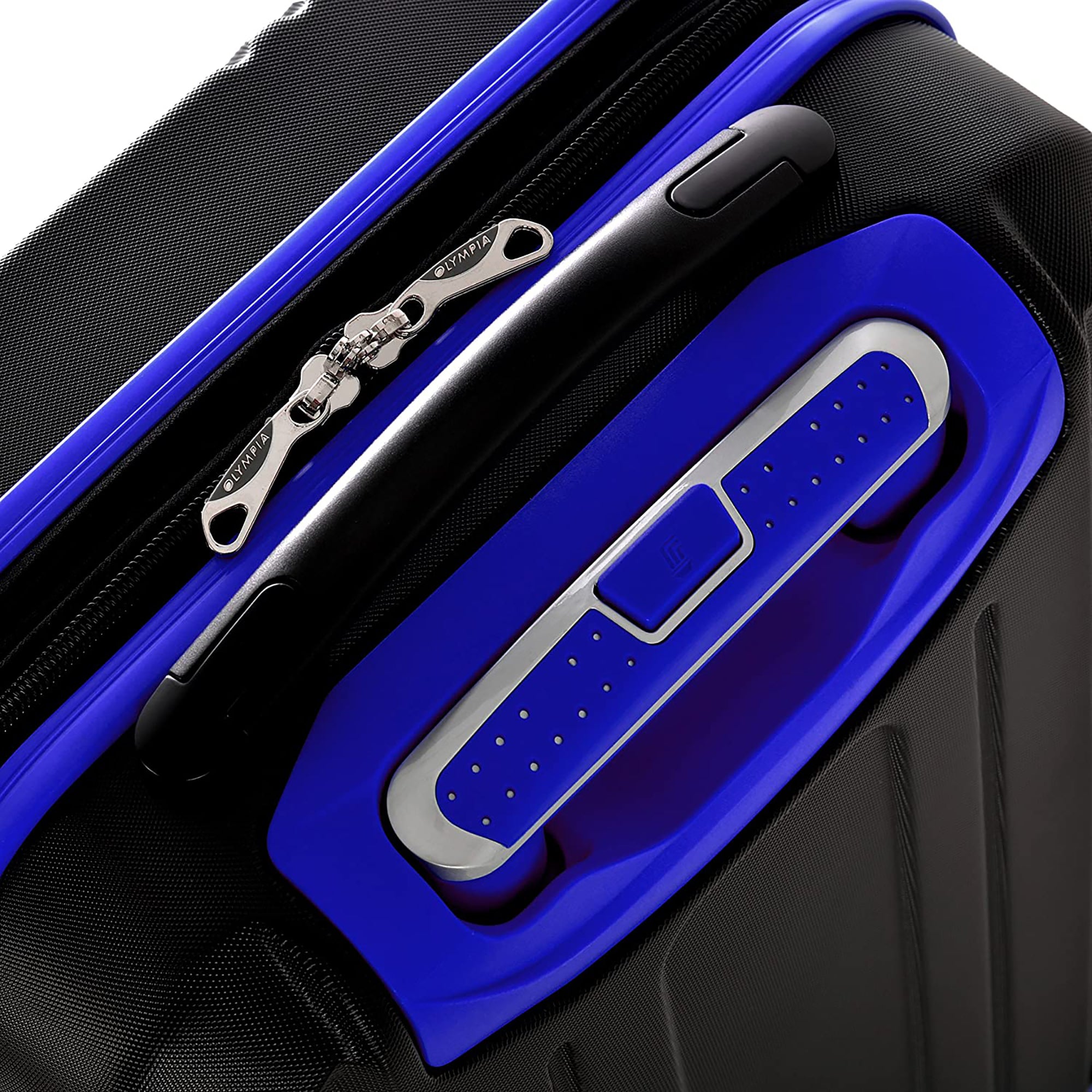 Olympia Apache II 4 Wheel Spinner Luggage Suitcase 3 Piece Set, Blue (Open Box) - VMInnovations