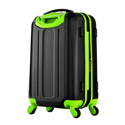 Olympia Apache II Hardcase 4 Wheel Spinner Luggage Suitcase 3 Piece Set, Lime - VMInnovations
