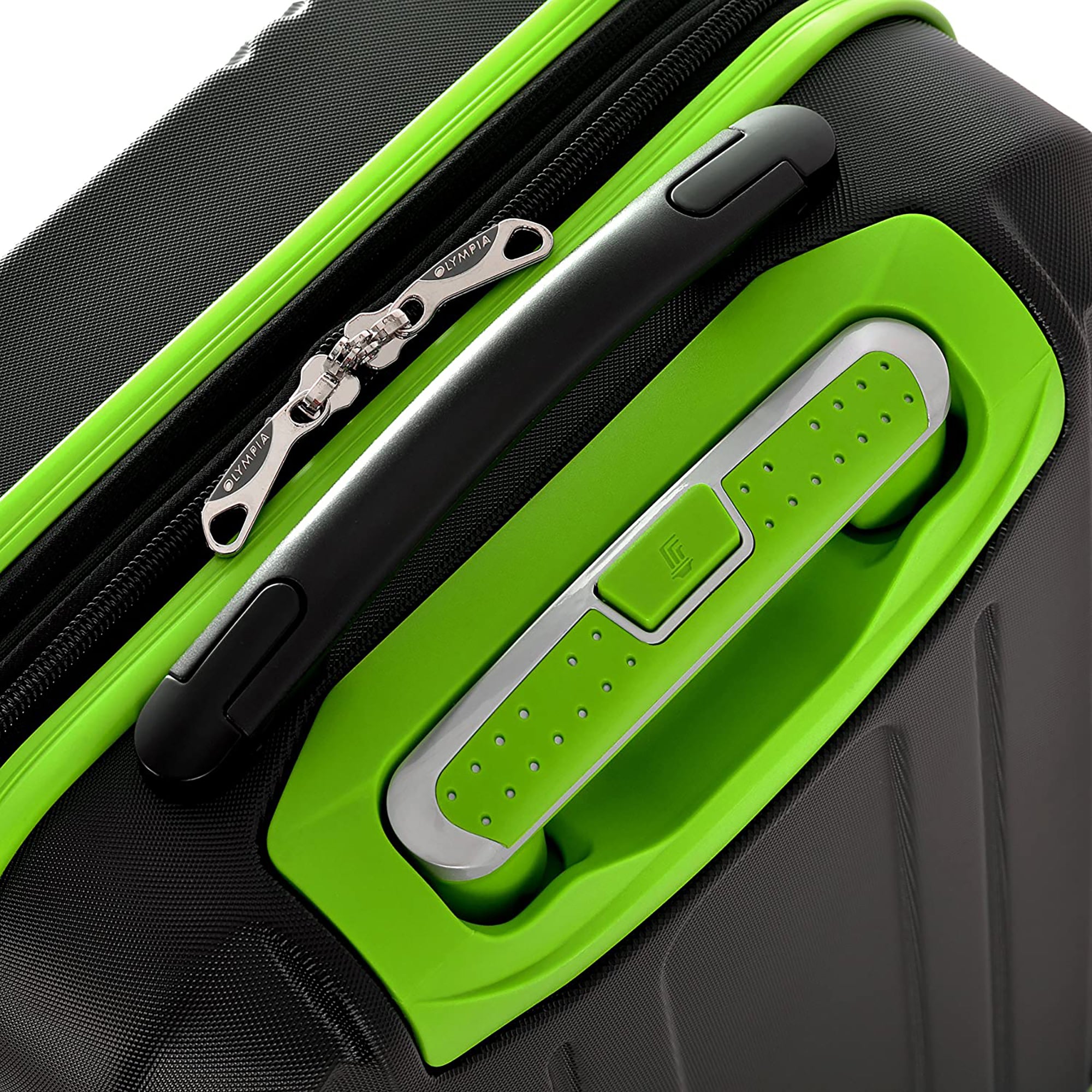 Olympia Apache II Hardcase 4 Wheel Spinner Luggage Suitcase 3 Piece Set, Lime - VMInnovations
