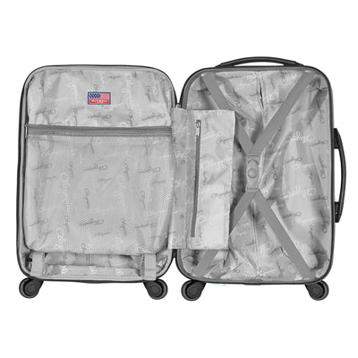 Olympia Apache II 2in Expandable Carry On 4 Wheel Spinner Luggage, Black (Used)