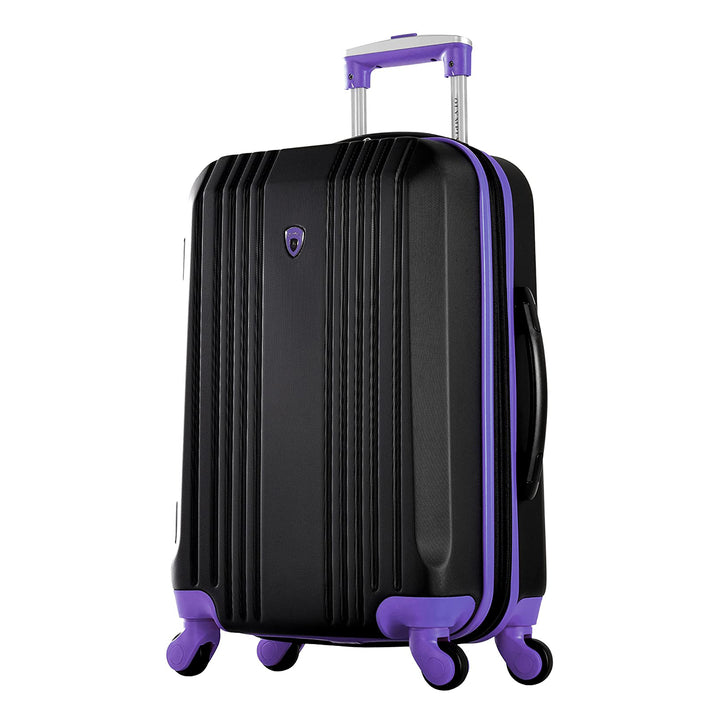 Olympia Apache II 21 Inch Expandable Carry On 4 Wheel Spinner Luggage, Purple