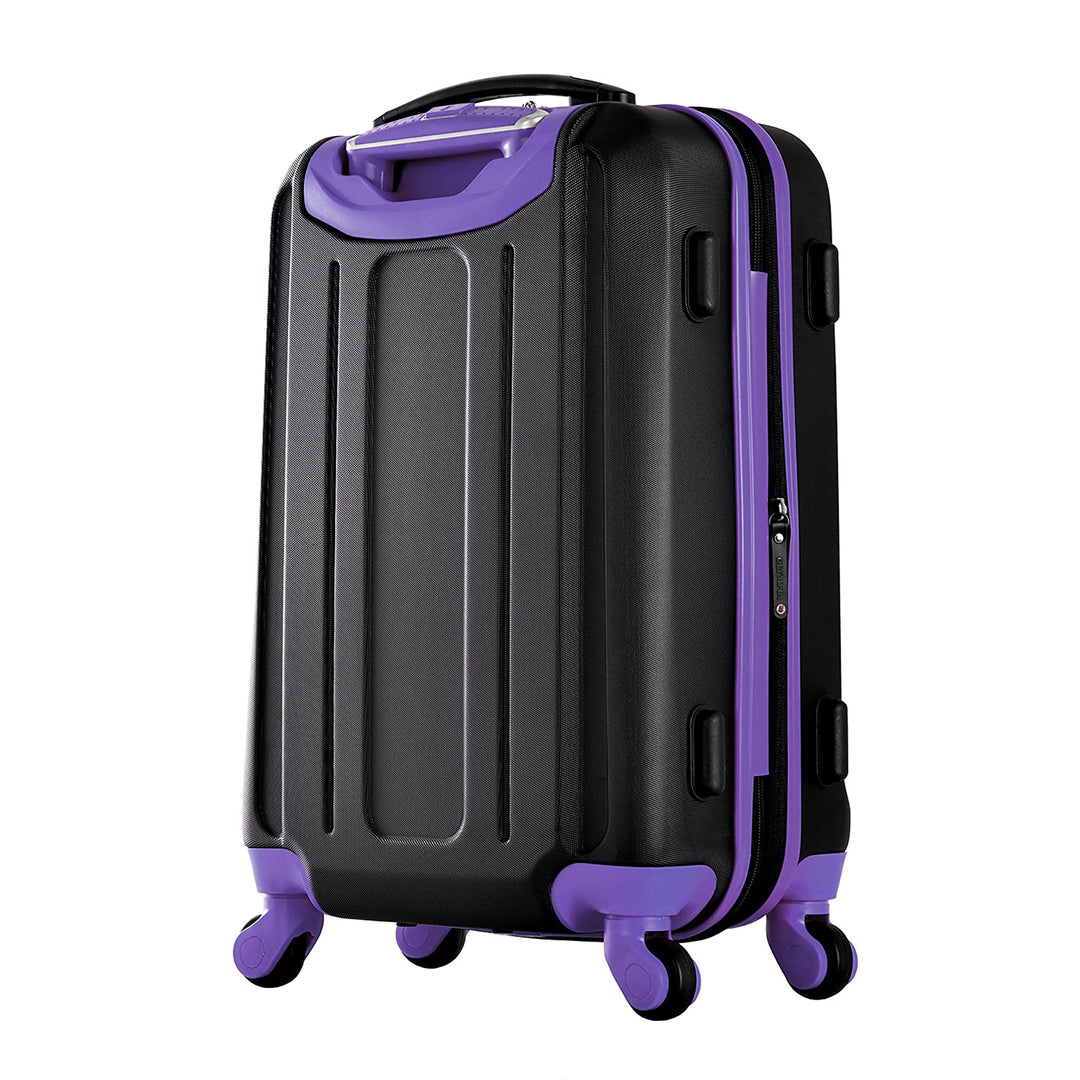 Olympia Apache II 21 Inch Expandable Carry On 4 Wheel Spinner Luggage, Purple