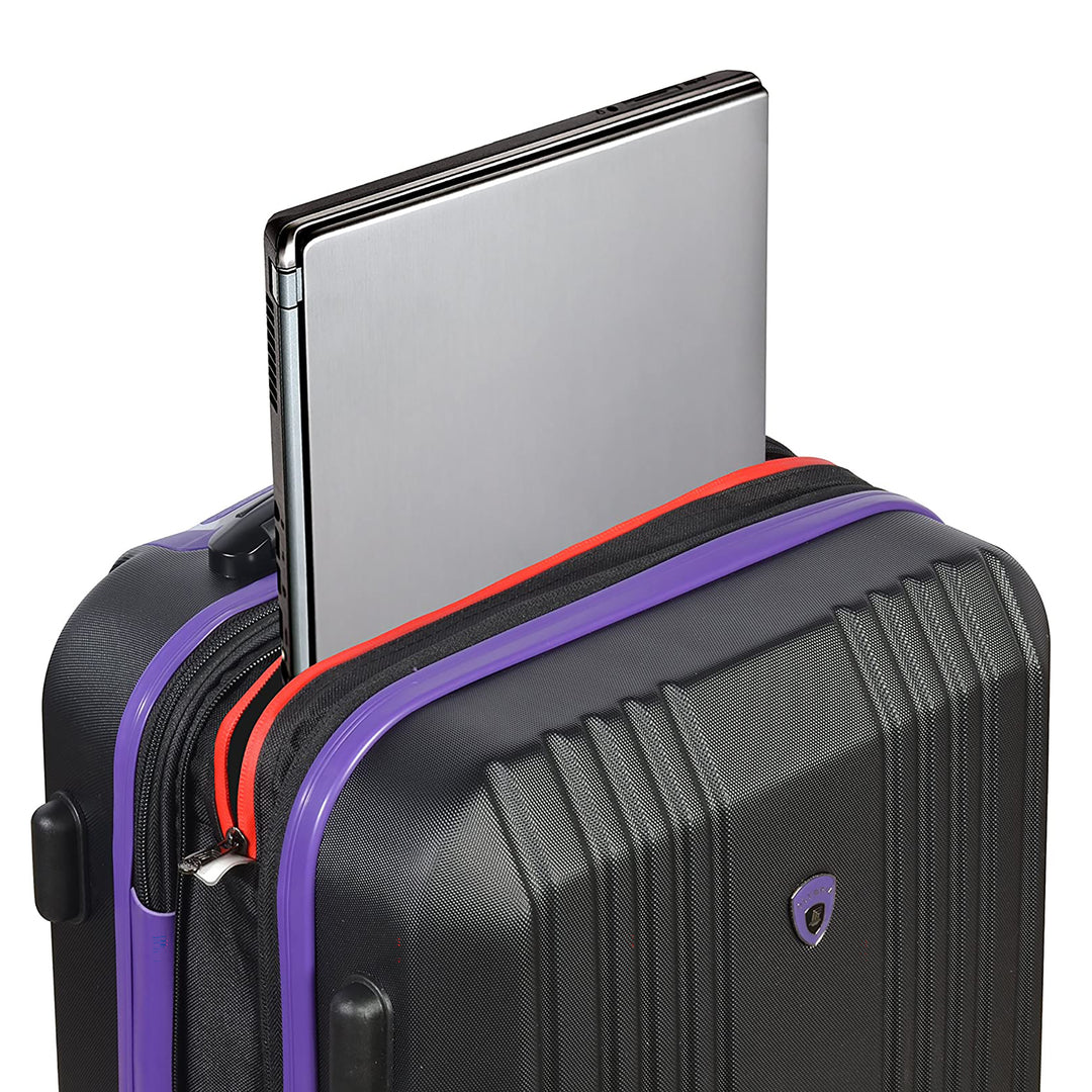 Olympia Apache II 21 Inch Expandable Carry On 4 Wheel Spinner Luggage, Purple