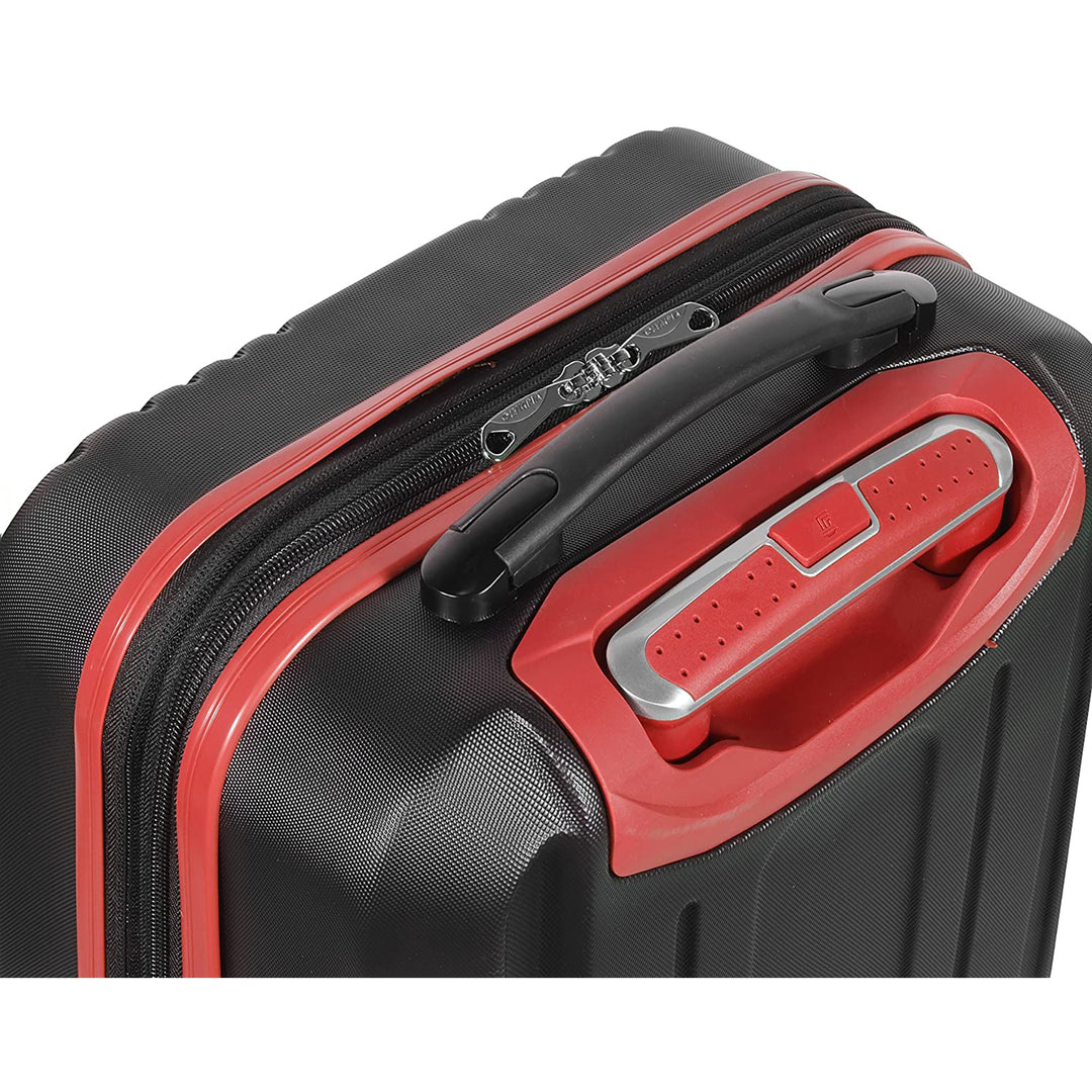 Olympia Apache II 21" Expandable Carry On 4 Wheel Spinner Luggage Suitcase, Red