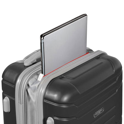 Denmark 21" Expandable Carry On Spinner Luggage, Black (Open Box) - VMInnovations