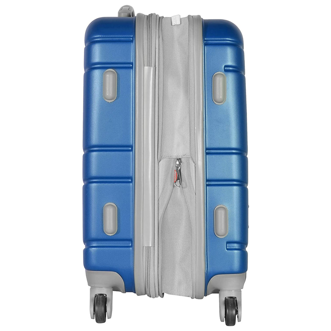 Olympia Denmark 21" Expandable Carry On 4 Wheel Spinner Luggage Suitcase, Navy
