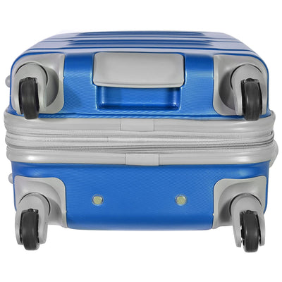 Olympia Denmark 21" Expandable Carry On 4 Wheel Luggage Suitcase, Navy(Open Box)
