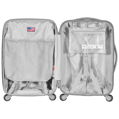 Olympia Denmark 21" Expandable Carry On 4 Wheel Luggage Suitcase, Navy(Open Box)