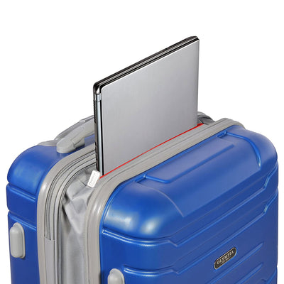 Olympia Denmark 21" Expandable Carry On 4 Wheel Luggage Suitcase, Navy(Open Box)