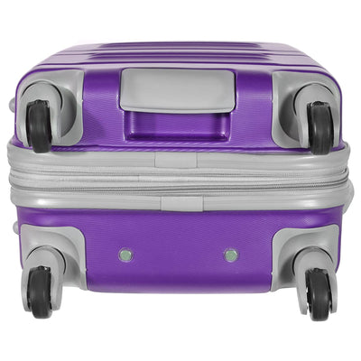 Olympia Denmark 21" Carry On 4 Wheel Spinner Luggage Suitcase, Purple (Open Box)
