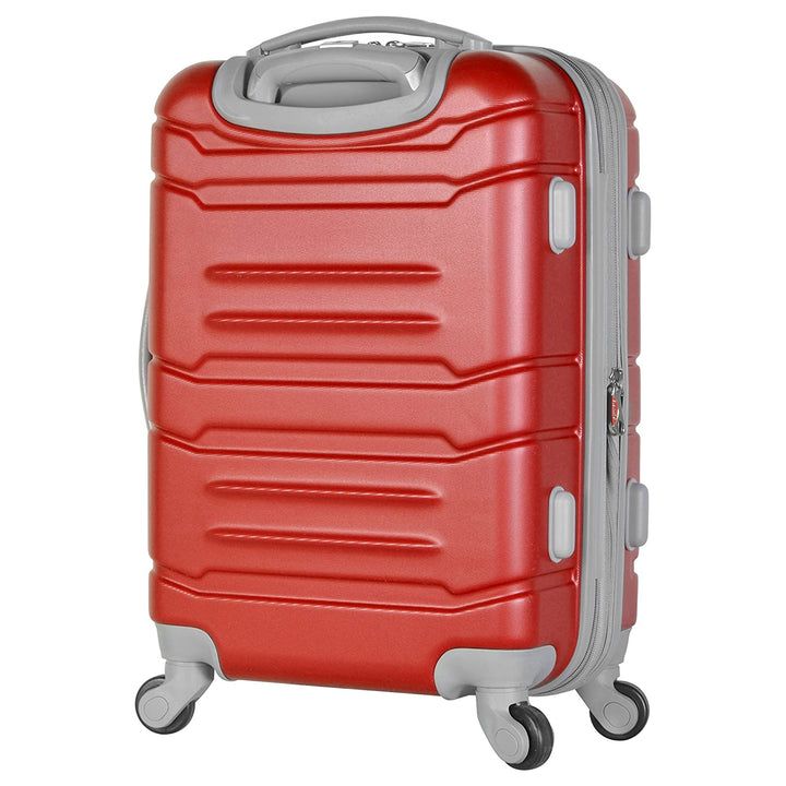 Olympia Denmark 21" Expandable Carry On 4 Wheel Luggage Suitcase, Wine(Open Box)
