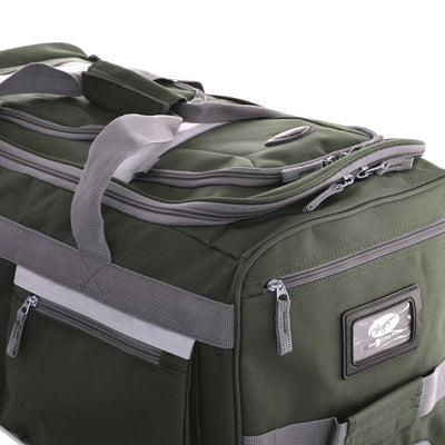 Olympia 22" 8 Pocket U Shape Duffel Bag w/ Retractable Handle, Green (Open Box) - VMInnovations