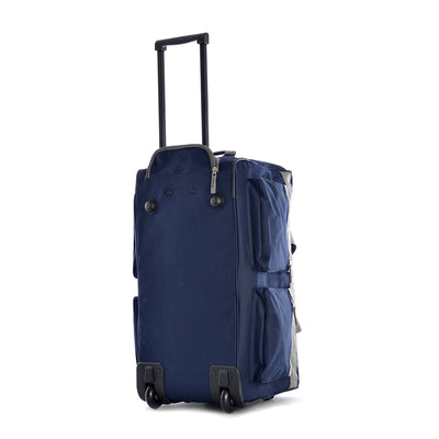 Olympia 22" 8-Pocket U Shape Rolling Duffel Bag with Retractable Handle, Navy - VMInnovations